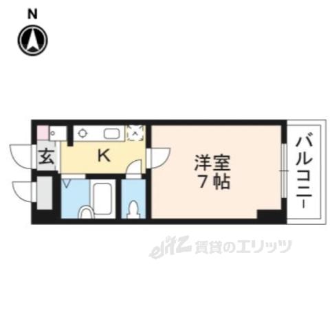 レジデンスオークラ(1K/2階)の間取り写真