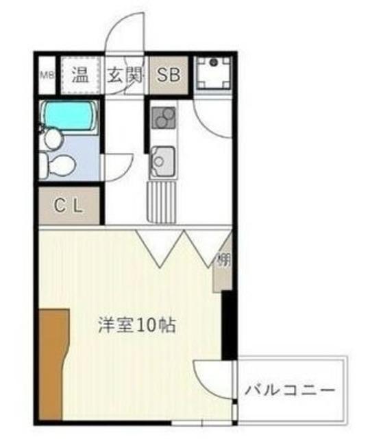 INOVE朝霞青葉台(1K/3階)の間取り写真