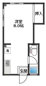PHOENIX平尾南(ワンルーム/1階)の間取り写真