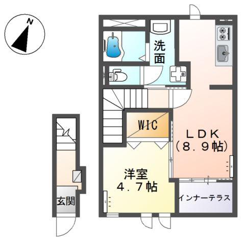 さくらガーデン(1LDK/2階)の間取り写真
