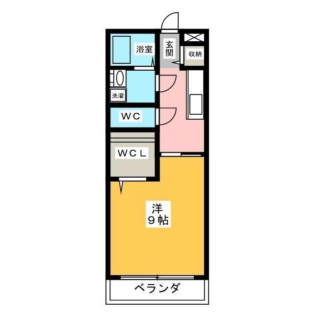 ZERO GRAVITY(1K/2階)の間取り写真