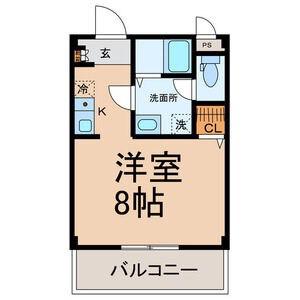 オータム・ライト2(1K/3階)の間取り写真