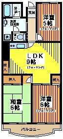 ドエルオガワ(3LDK/1階)の間取り写真