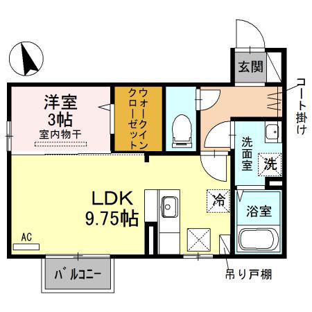 アルビレオ城内(1LDK/1階)の間取り写真