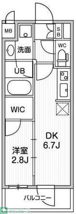 ALTERNA住吉(1DK/3階)の間取り写真