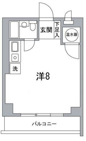エクシール平河町(ワンルーム/3階)の間取り写真
