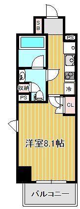 シエル武蔵小杉(1K/3階)の間取り写真