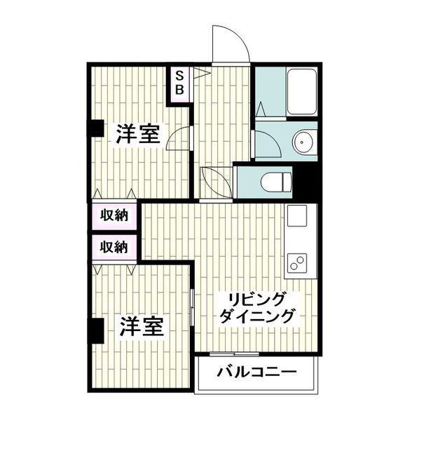 ラフィネシャンヴル(2LDK/3階)の間取り写真