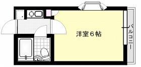 ジュネパレスKS(1K/2階)の間取り写真