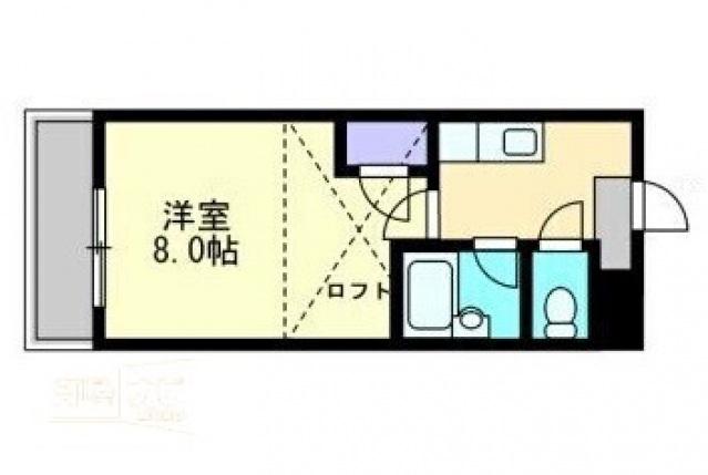 ミガール(1K/3階)の間取り写真