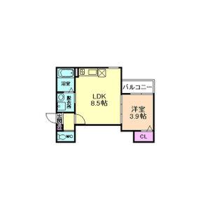 KAWARAYA(1LDK/3階)の間取り写真