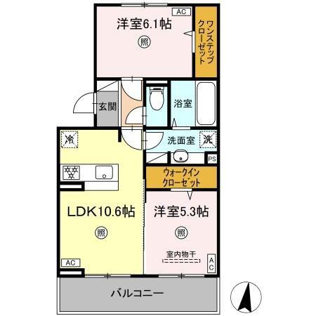 テールエリテ(2LDK/2階)の間取り写真