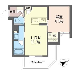 レガリータII(1LDK/3階)の間取り写真