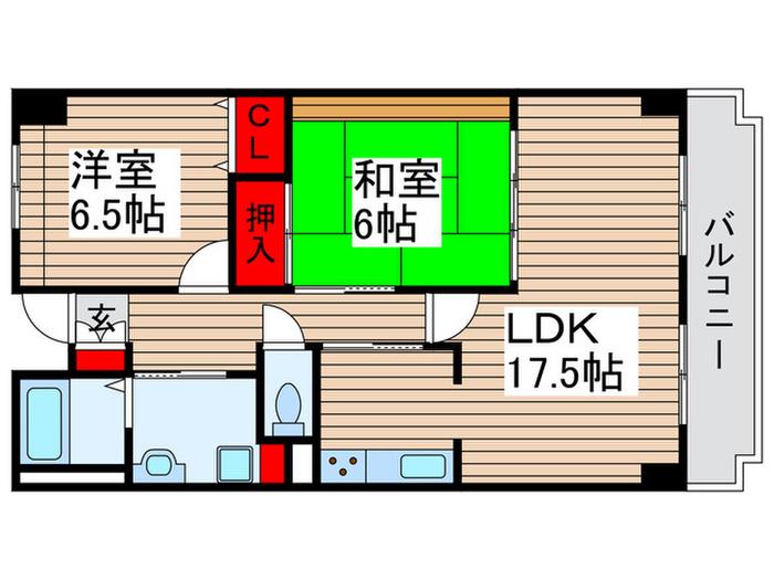 INSURANCE BLDG.XIII(2LDK/7階)の間取り写真