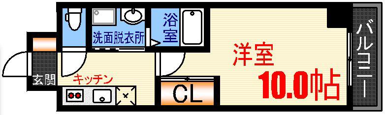 CASA BLANCA M-7(1K/5階)の間取り写真
