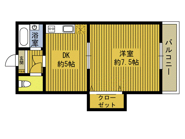 LITTLERICHKATO(1DK/3階)の間取り写真