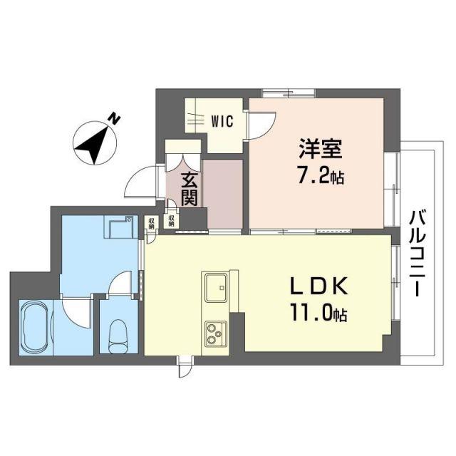 グランリビオ浦和美園 B(1LDK/3階)の間取り写真