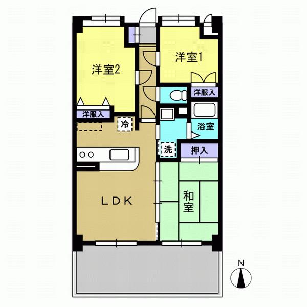 コンフォール赤坂(3LDK/1階)の間取り写真