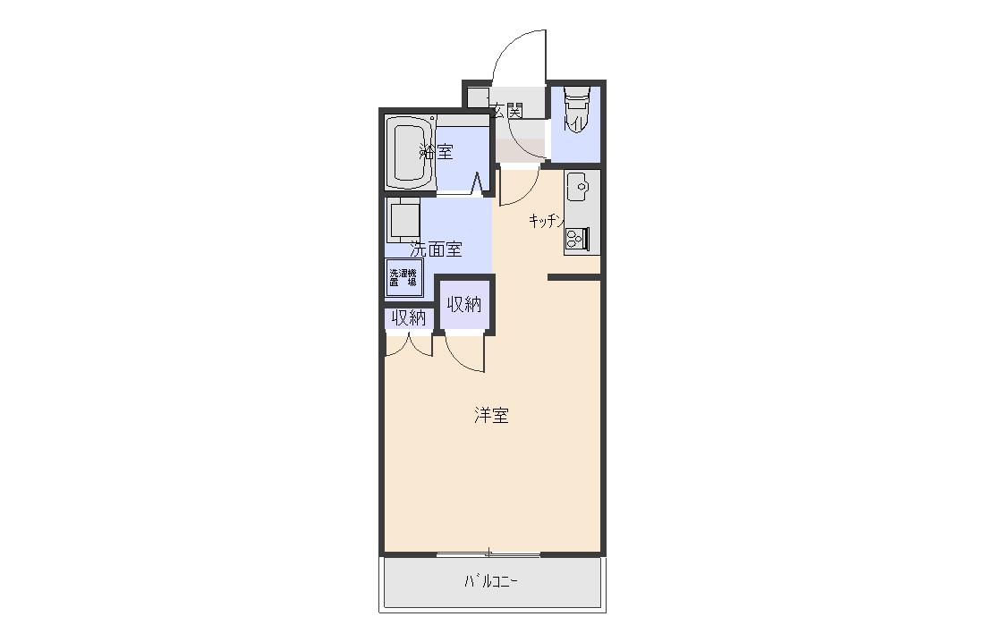 マンションミレニアム(1K/1階)の間取り写真