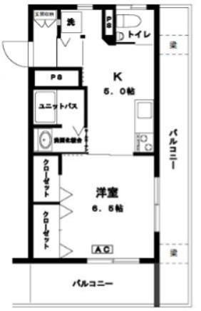 上池台マンション(1K/12階)の間取り写真