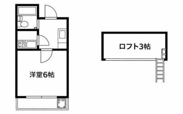 エクセランス滝山A(1K/2階)の間取り写真