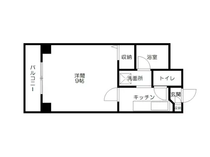 ユートピア光和 I(1K/1階)の間取り写真