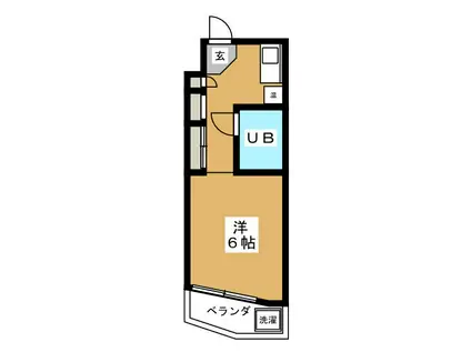 フジマンション葛西(ワンルーム/4階)の間取り写真