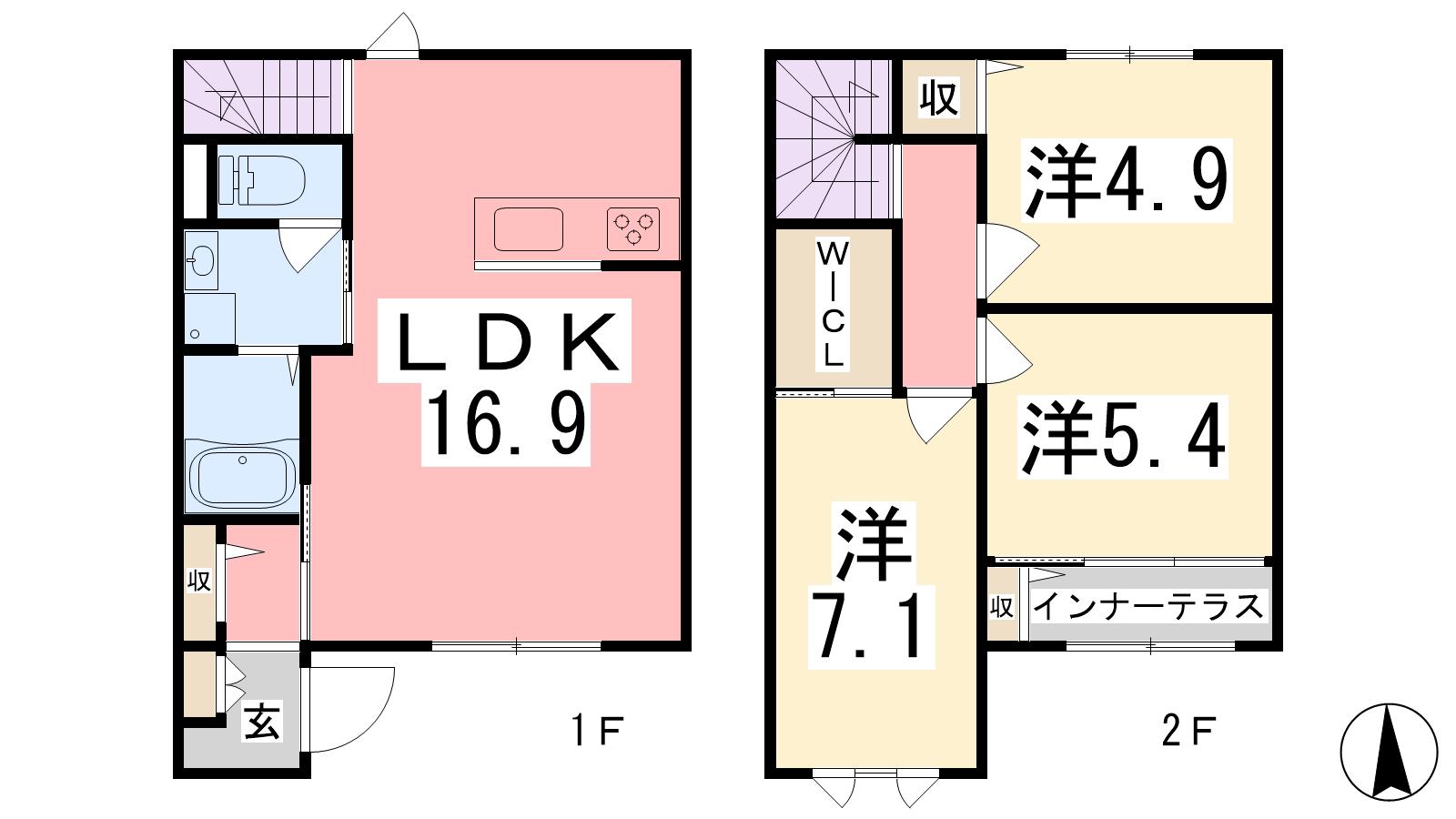 シャーメゾン大塚(3LDK/1階)の間取り写真