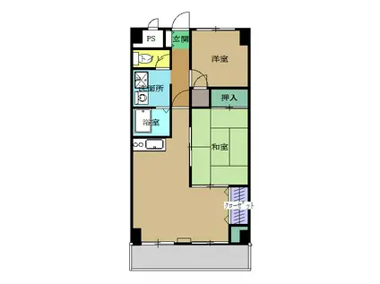 ラ・フォンテーヌ(2LDK/5階)の間取り写真