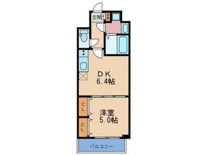 ラ・ターシュ梅田北(1DK/5階)の間取り写真