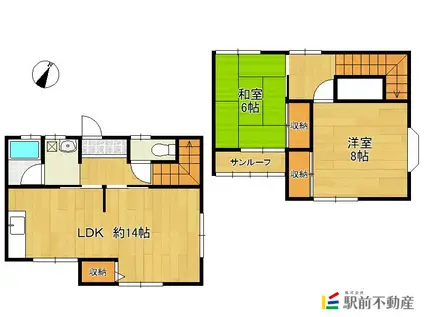 アネックスI(2LDK/2階)の間取り写真
