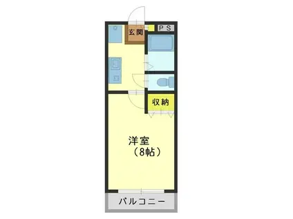 メゾン交雅(1K/1階)の間取り写真