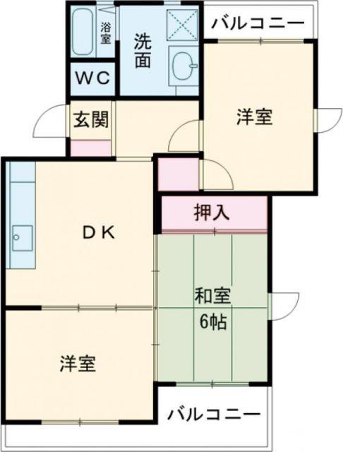 パークシティー星崎(3DK/2階)の間取り写真