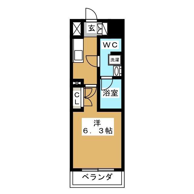 ラクラス横浜(1K/7階)の間取り写真