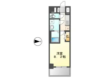 S-RESIDENCE池下西(1K/10階)の間取り写真