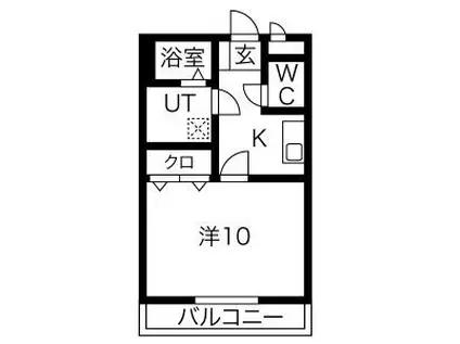 ラミアカーザ(1K/3階)の間取り写真