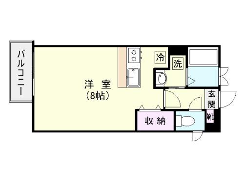 リーベンパレス西千石(ワンルーム/2階)の間取り写真