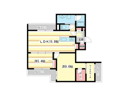 DRAGOII(2LDK/3階)の間取り写真