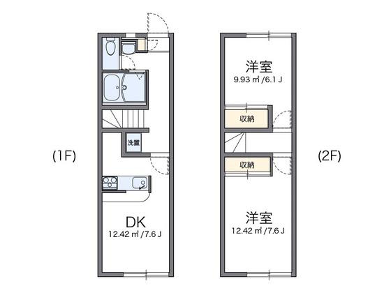 レオパレスアネックス弐番館(2DK/1階)の間取り写真