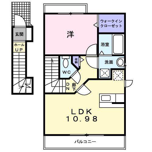 シティーブリーズ(1LDK/2階)の間取り写真