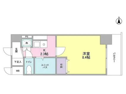 クラッセ溝の口(1K/7階)の間取り写真