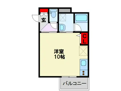 守恒本町1丁目(1K/1階)の間取り写真