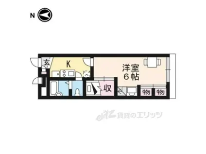 レオパレスグレース十里(1K/1階)の間取り写真