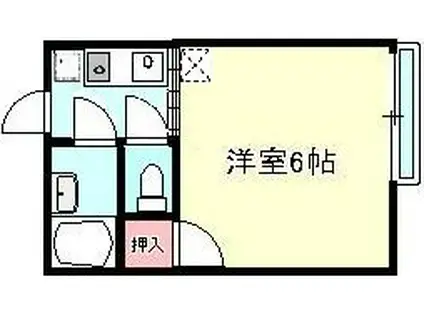 プレジオ・Y(1K/1階)の間取り写真