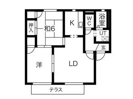 オーシャン(2LDK/2階)の間取り写真