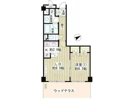 LAPYUTA LAPYUTA(1LDK/7階)の間取り写真