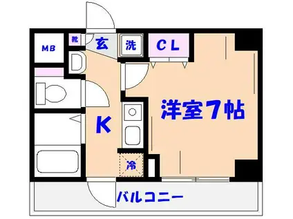 VARIANT S(1K/7階)の間取り写真