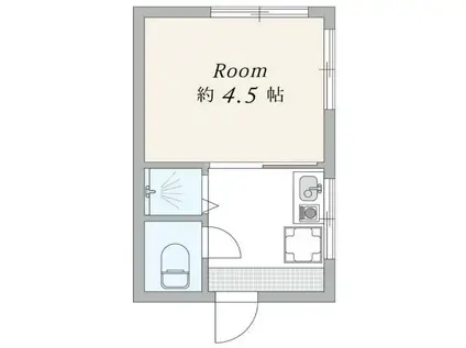 TOP FIELD(1K/2階)の間取り写真