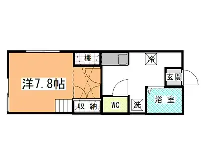 ラ・ロシエールI(1K/1階)の間取り写真
