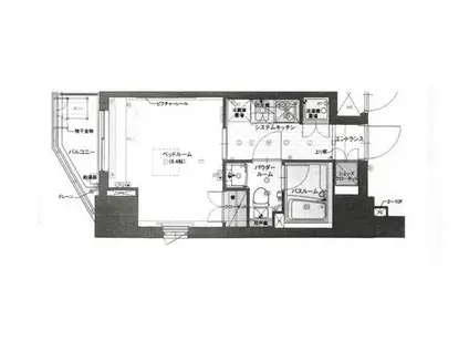 グランフォース町屋(ワンルーム/14階)の間取り写真